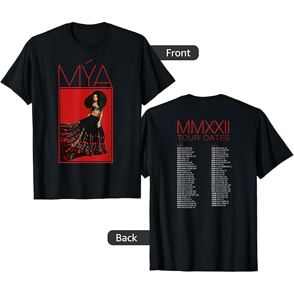 Amazon.com: Mya Mya Tour MMXXII T-Shirt : Clothing, Shoes